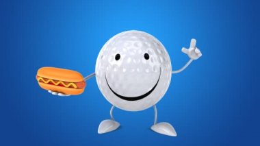 Eğlenceli çizgi film golf topu