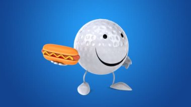 Eğlenceli çizgi film golf topu