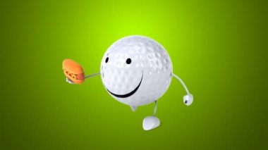 Eğlenceli çizgi film golf topu
