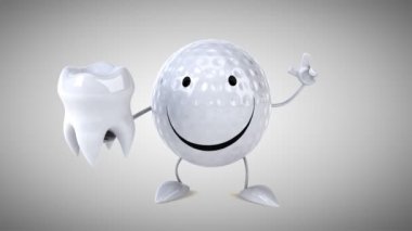 Eğlenceli çizgi film golf topu