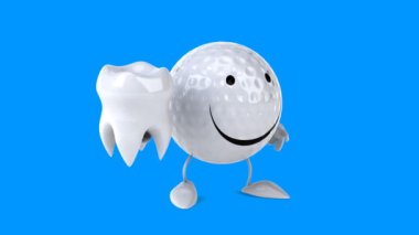 Eğlenceli çizgi film golf topu