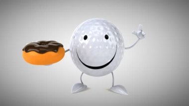 Eğlenceli çizgi film golf topu