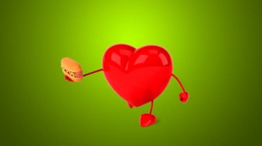 karikatür kırmızı kalp