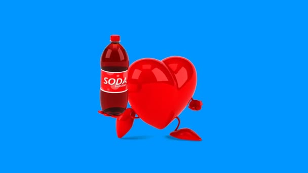 Cartoon red heart — Stock Video