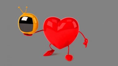 karikatür kırmızı kalp