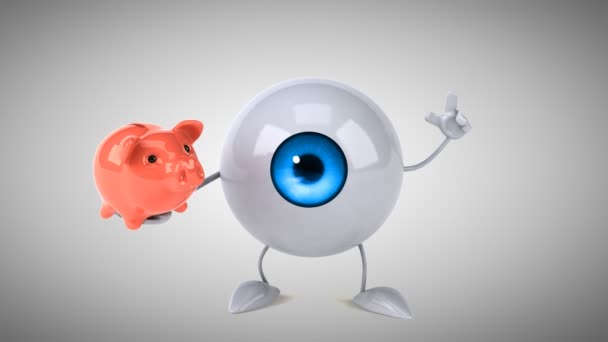 Fun cartoon eye — Stock Video