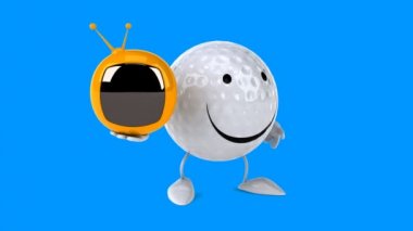 Eğlenceli çizgi film golf topu