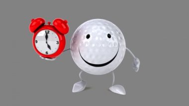 Eğlenceli çizgi film golf topu