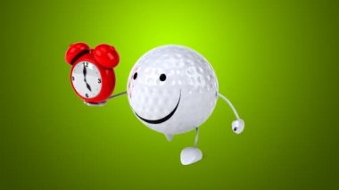 Eğlenceli çizgi film golf topu