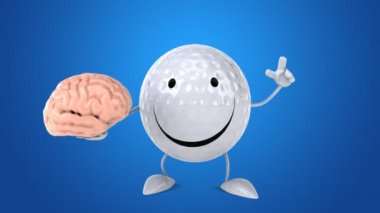 Eğlenceli çizgi film golf topu