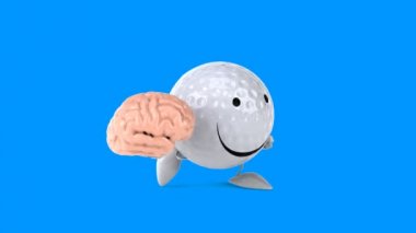 Eğlenceli çizgi film golf topu