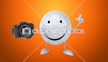 Eğlenceli çizgi film golf topu