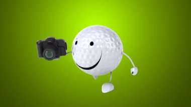 Eğlenceli çizgi film golf topu