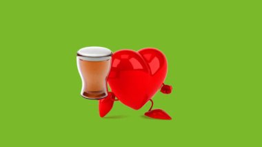 karikatür kırmızı kalp