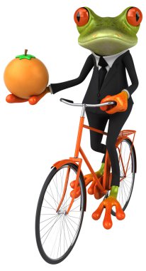 Eğlenceli çizgi film kurbağa