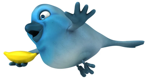 Cartoon blauwe vogel — Stockfoto