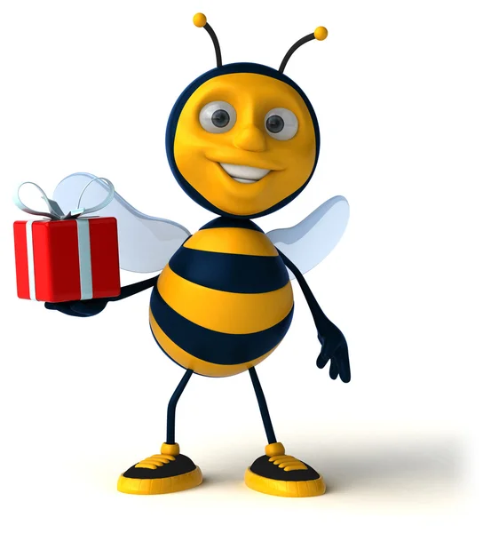 Leuke cartoon bee — Stockfoto