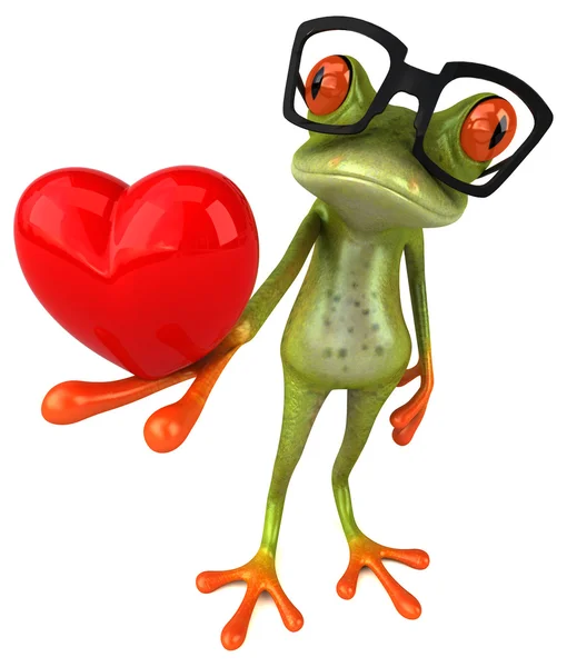 Fun cartoon frog — Stock Photo, Image