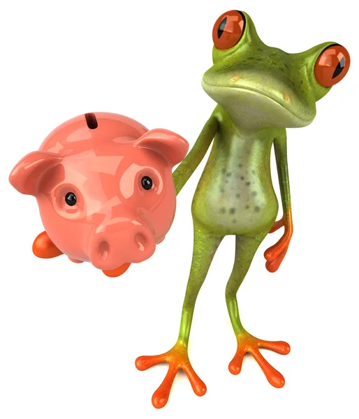 Fun cartoon frog — Stock Photo, Image