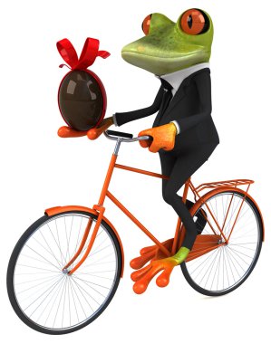 Eğlenceli çizgi film kurbağa