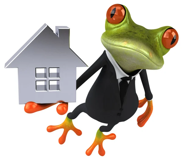 Spaß Cartoon-Frosch — Stockfoto