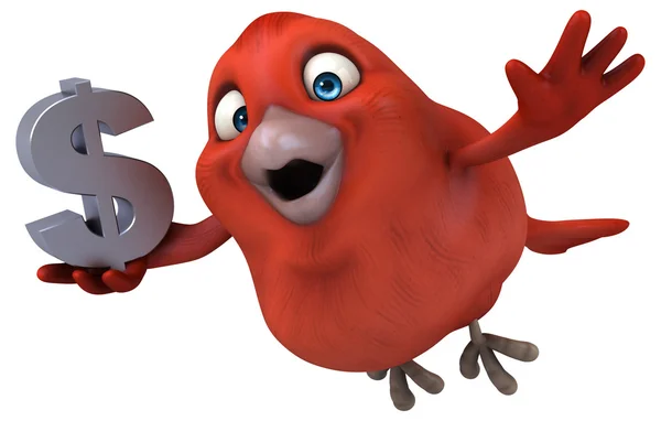 Cartone animato Uccello rosso — Foto Stock