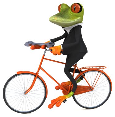 Eğlenceli çizgi film kurbağa