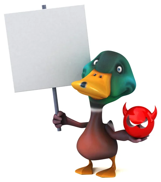 Lustige Cartoon-Ente — Stockfoto