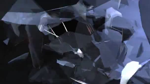 Разбитое стекло — стоковое видео