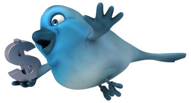 çizgi film mavi kuş