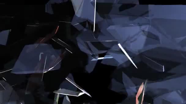 碎玻璃碎片 — 图库视频影像