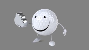 Eğlenceli çizgi film golf topu