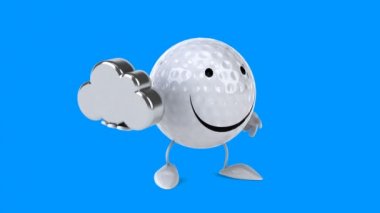 Eğlenceli çizgi film golf topu