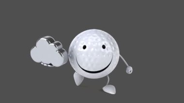 Eğlenceli çizgi film golf topu