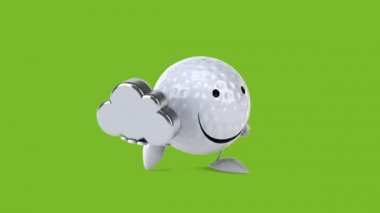 Eğlenceli çizgi film golf topu