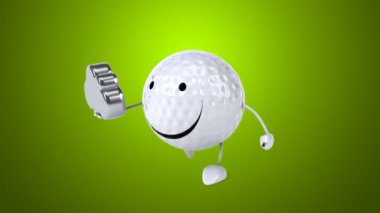 Eğlenceli çizgi film golf topu