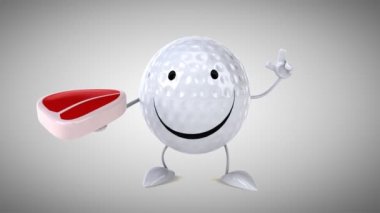 Eğlenceli çizgi film golf topu