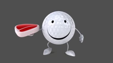 Eğlenceli çizgi film golf topu