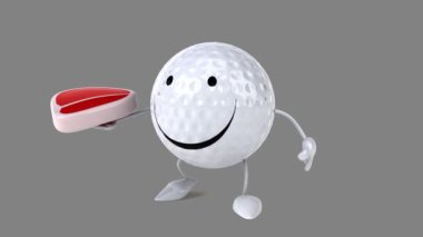 Eğlenceli çizgi film golf topu