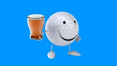 Eğlenceli çizgi film golf topu