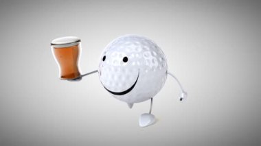 Eğlenceli çizgi film golf topu