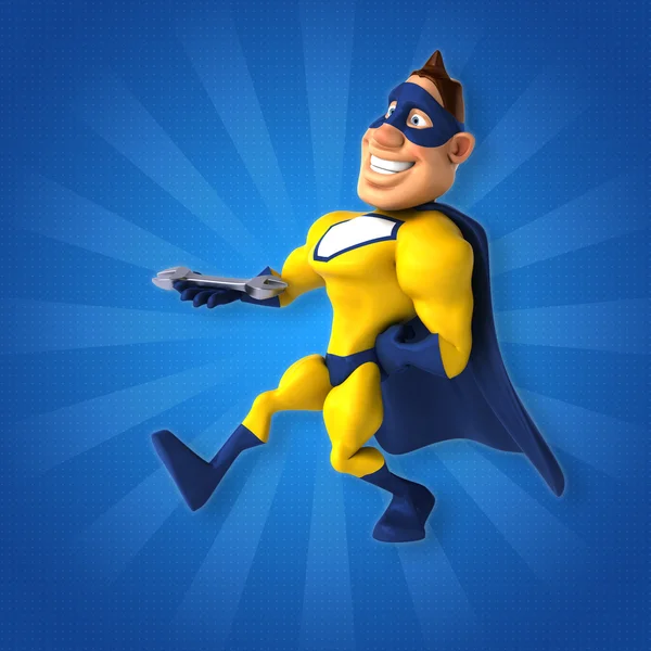 Divertido superhéroe de dibujos animados —  Fotos de Stock