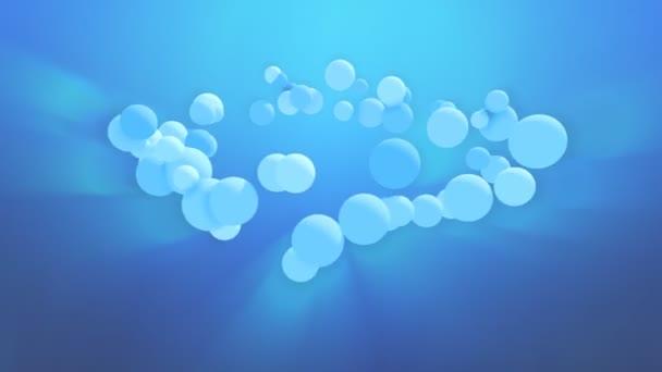 Burbujas azules en círculo — Vídeos de Stock
