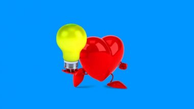 karikatür kırmızı kalp eğlenceli