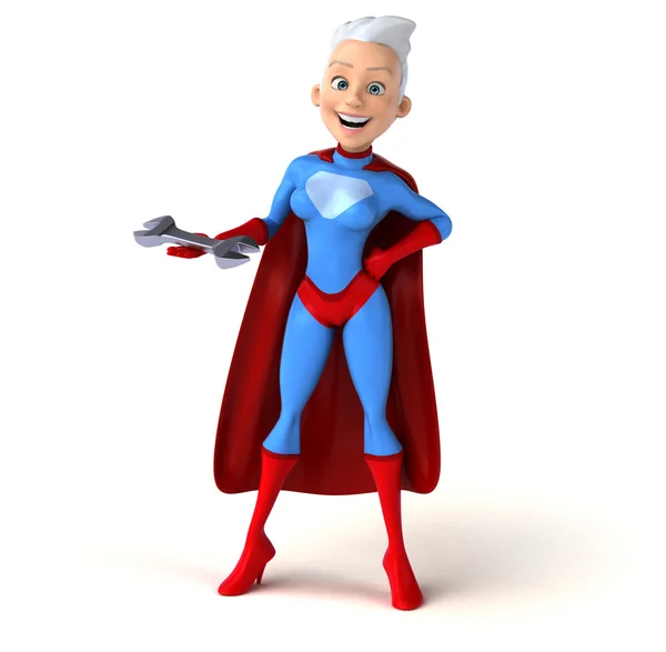 Cartoon Super woman — Stock Photo, Image