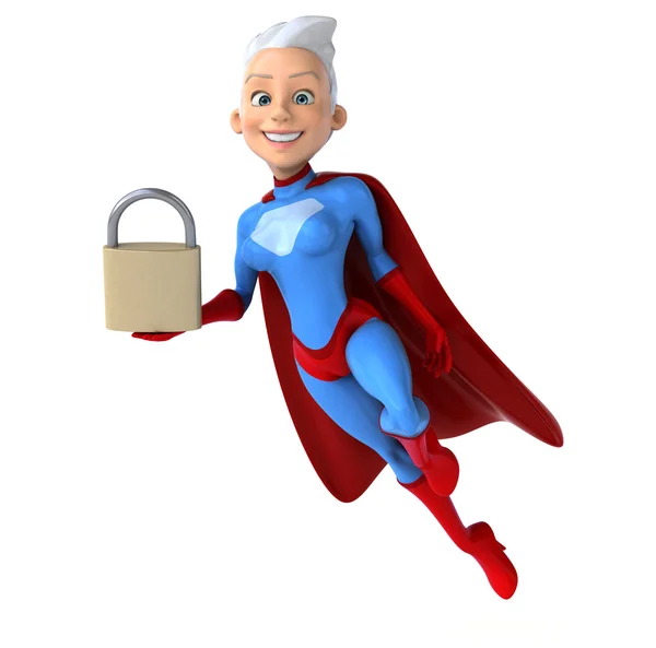 Cartoon Super woman — Stock Photo, Image