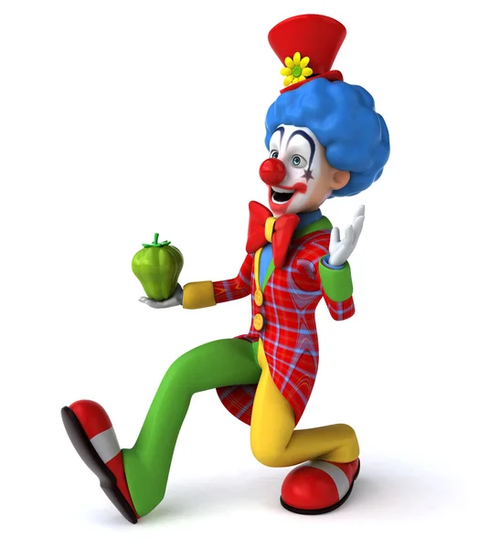 Leuke cartoon clown — Stockfoto