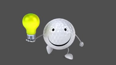 Eğlenceli çizgi film golf topu