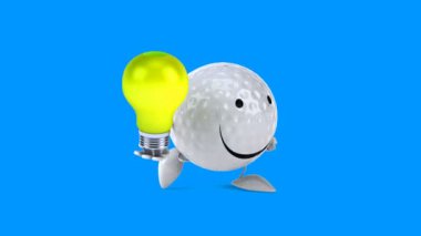 Eğlenceli çizgi film golf topu