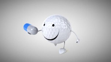 Eğlenceli çizgi film golf topu